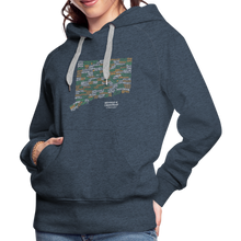 Load image into Gallery viewer, Connecticut Brewery Women's Premium Hoodie - heather denim