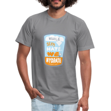 Load image into Gallery viewer, While They Hate We Hydrate T-Shirt - slate