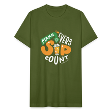 Load image into Gallery viewer, Make Every Sip Count™ T-Shirt - olive