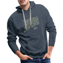 Load image into Gallery viewer, Connecticut Brewery Men's Premium Hoodie - heather denim