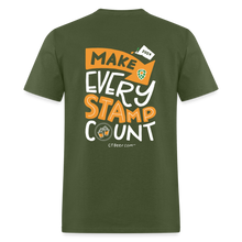 Load image into Gallery viewer, 2024 “Make Every Stamp Count” Unisex Classic T-Shirt - military green
