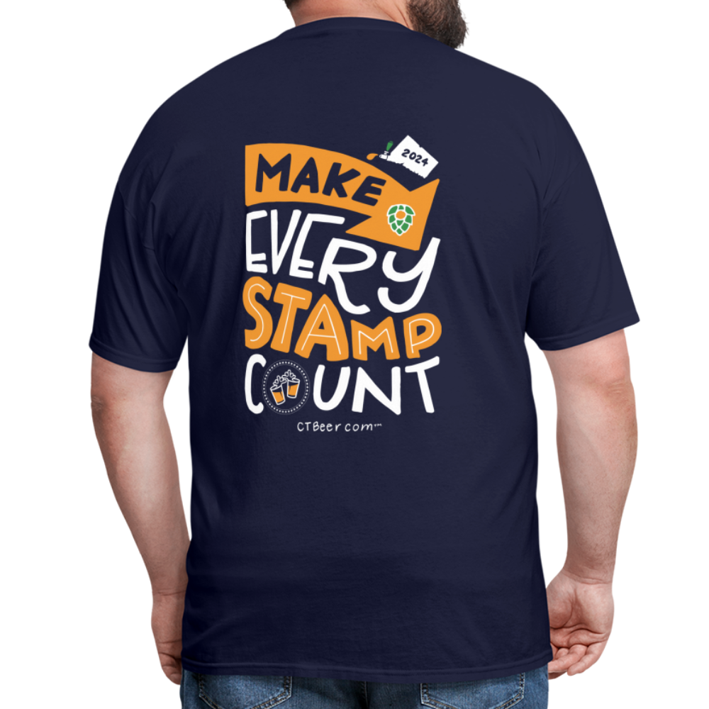 2024 “Make Every Stamp Count” Unisex Classic T-Shirt - navy