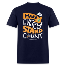 Load image into Gallery viewer, 2024 “Make Every Stamp Count” Unisex Classic T-Shirt - navy
