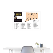 Load image into Gallery viewer, 2025 Connecticut Field Trip Passport Map Poster (36x24) - white
