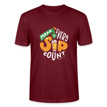 Load image into Gallery viewer, Make Every Sip Count™ T-Shirt - burgundy
