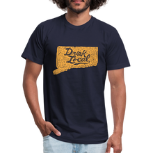 Load image into Gallery viewer, &quot;Drink Local&quot; CT Beer Shirt - navy

