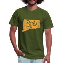 Load image into Gallery viewer, &quot;Drink Local&quot; CT Beer Shirt - olive
